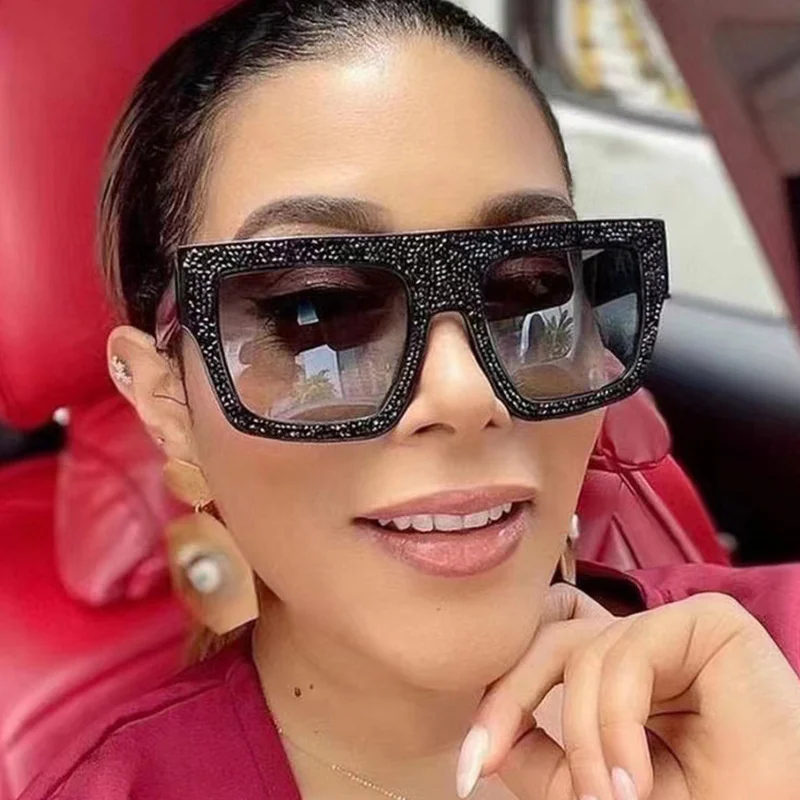 

Vintage Oversized Square Sunglasses Women Luxury Brand Designer Retro Black Gradient Big Frame Sun Glasses Female Eyewear Shades