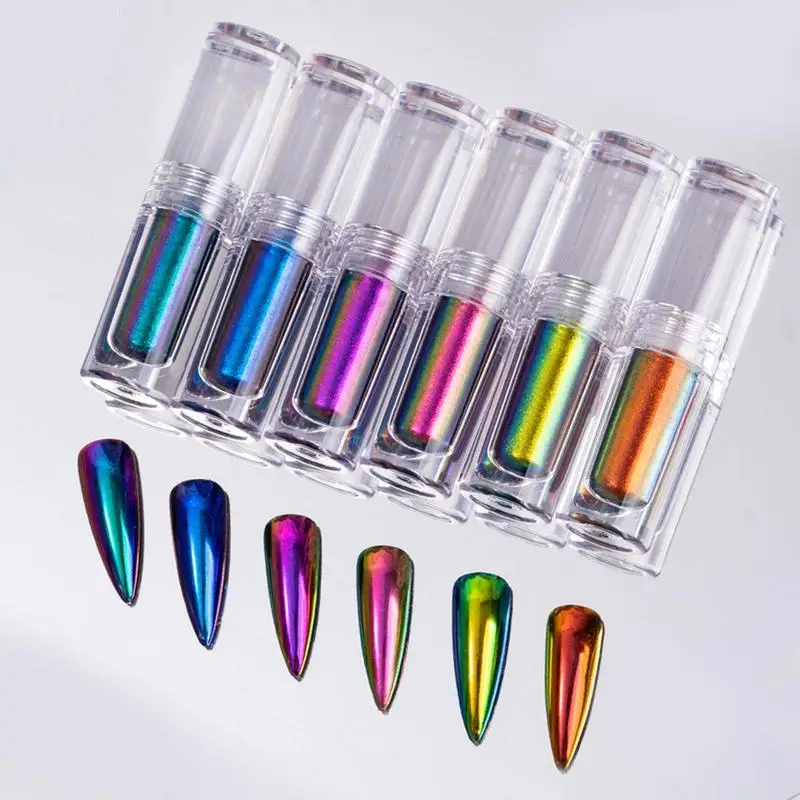 

Маленькая трубка жидкого типа с внутренней кисточкой для украшения маникюра ногтей Блестящий пигмент