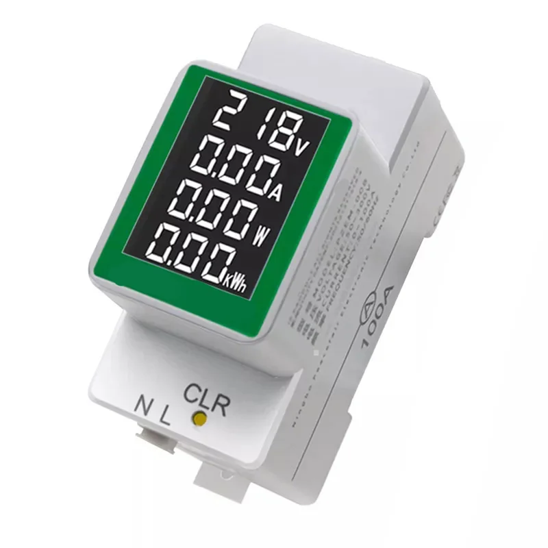 

AC Digital Display Multi-Function Rail Meter Voltage and Ammeter AC50-300V/100A Tester