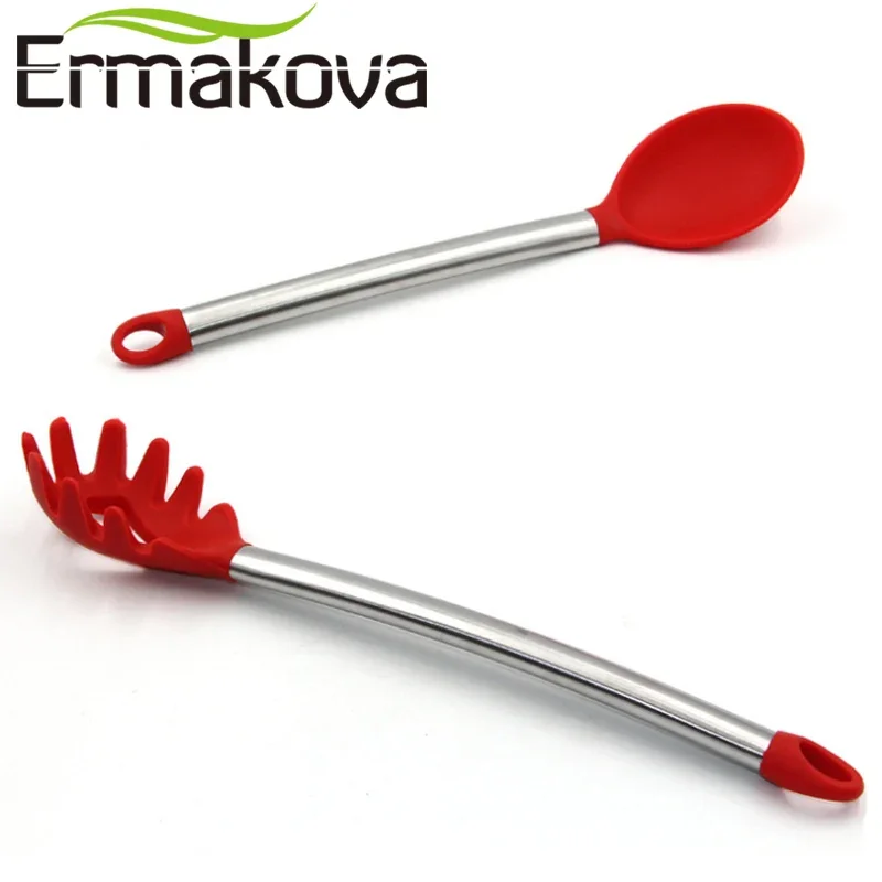ERMAKOVA 5 шт./компл. силиконовая вилка для макарон лопаточка ковш кухонная ложка