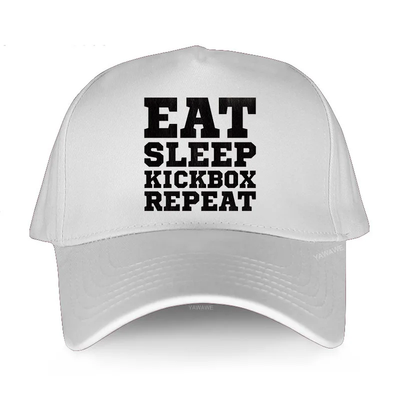 

Luxury Cap Fashion cotton sun hatvisor unisex EAT SLEEP KICKBOX REPEATAHX New Adjustable Hat Simple Style men baseball caps