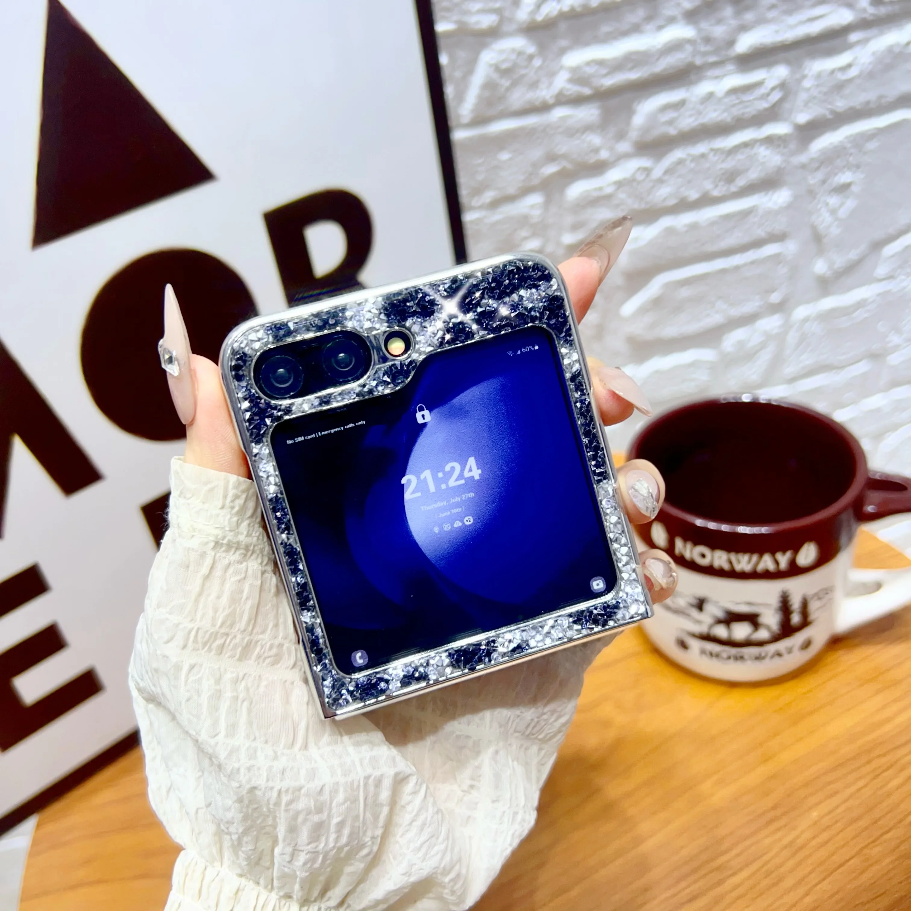 Складной защитный чехол Lovebay с блестками и алмазным леопардовым принтом для Samsung