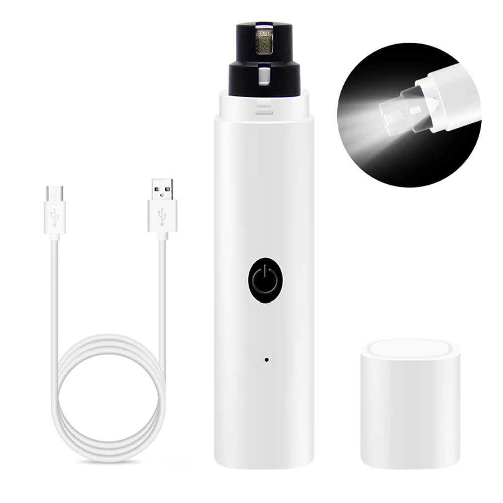 

LED Lighting Portable Powerful Claw Care 2 Speeds Fast Dog Cat Electric Grooming Pet Nail Grinder Painless USB Rechargeable