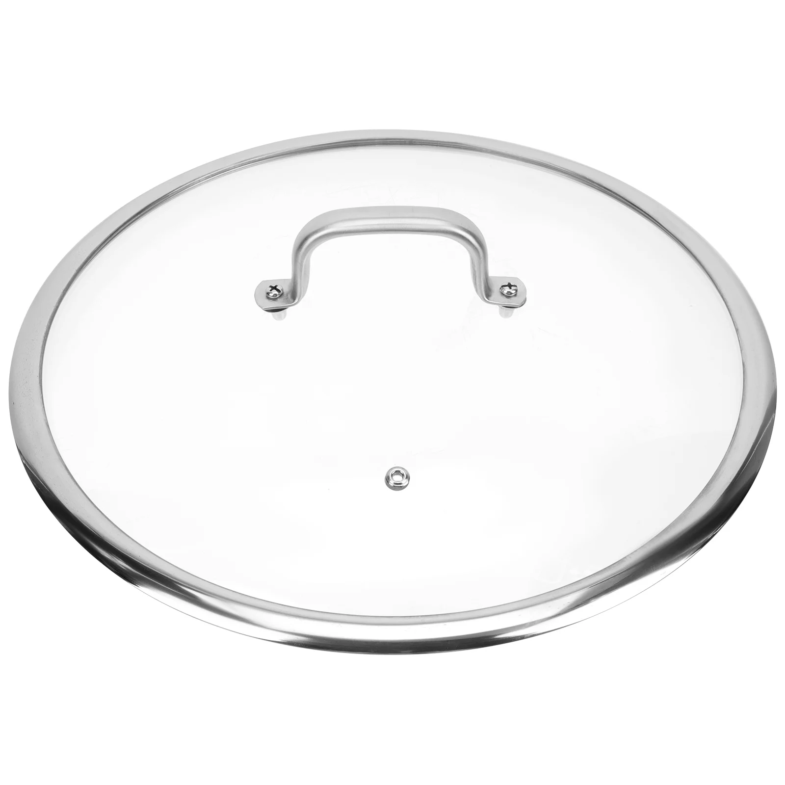 

Pan Lid with Handle Stainless Steel Edges Visible Overflowing Pot Cover
