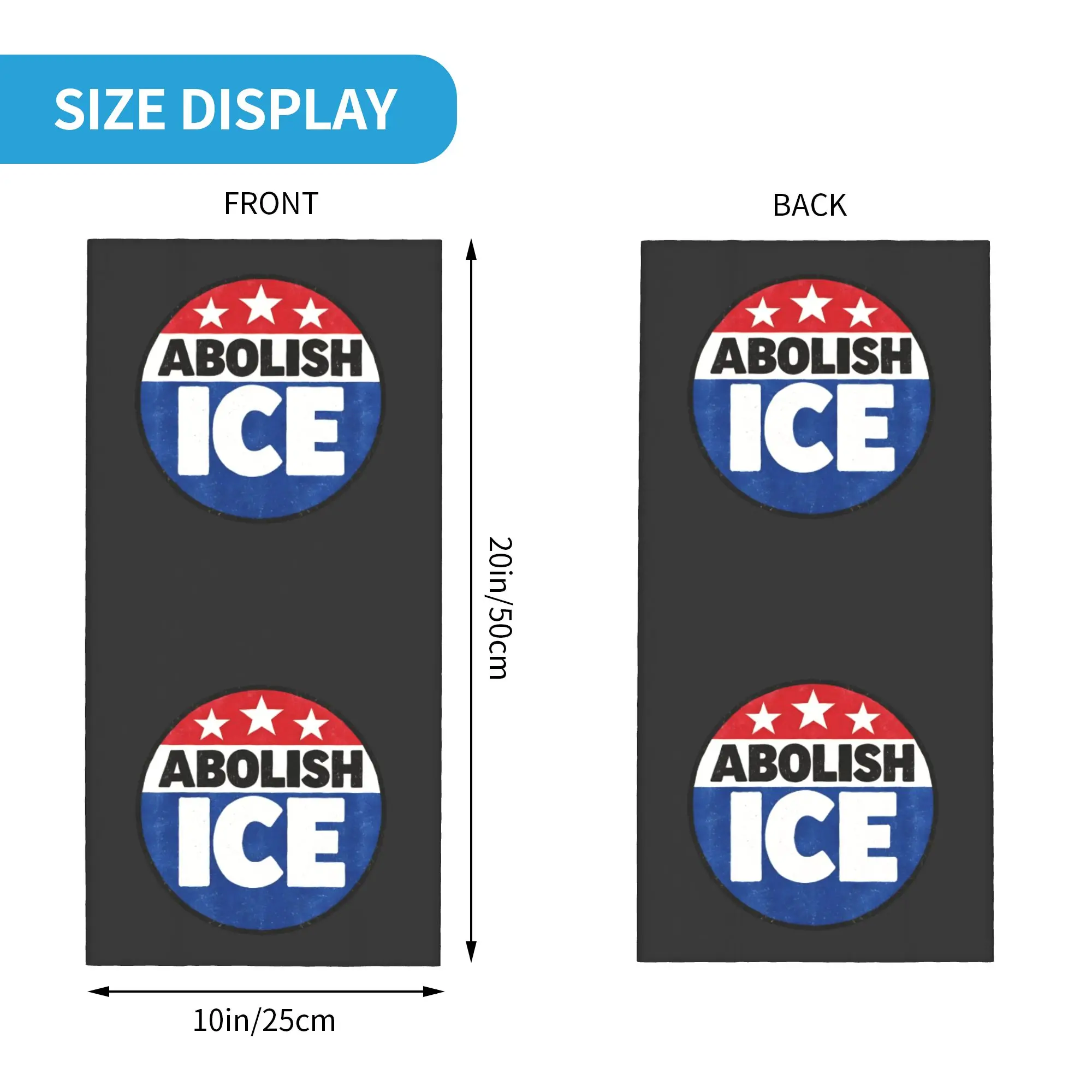 Фото Балаклава Abolish ICE (17) для бега, путешествий, велоспорта, ветрозащитная маска для шеи, тактическая маска, осенние винтажные шарфы №4