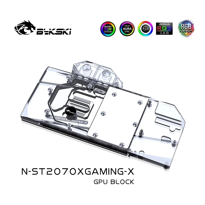 Водяной блок Bykski с полным покрытием для графического процессора Zotac GeForce RTX 2080 AMP