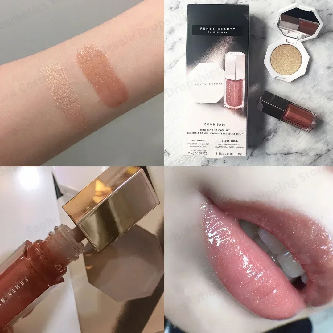 Fenty Beauty Блеск для губ 2 в 1 набор зеркальных увлажняющих блесков тонкий блеск
