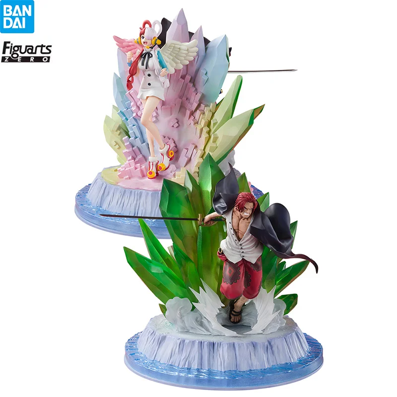 

Origianl Bandai Figuarts ZERO Chougekisen Shanks & Uta ONE PIECE FILM RED Ver Anime Action Model Collectible Toys Gift