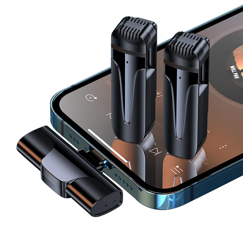 

Wireless Lavalier Microphone Lapel Clip on Microphone Mic For iPhone ipad Vlog Live Stream Audio Live Vloggers Video Recording