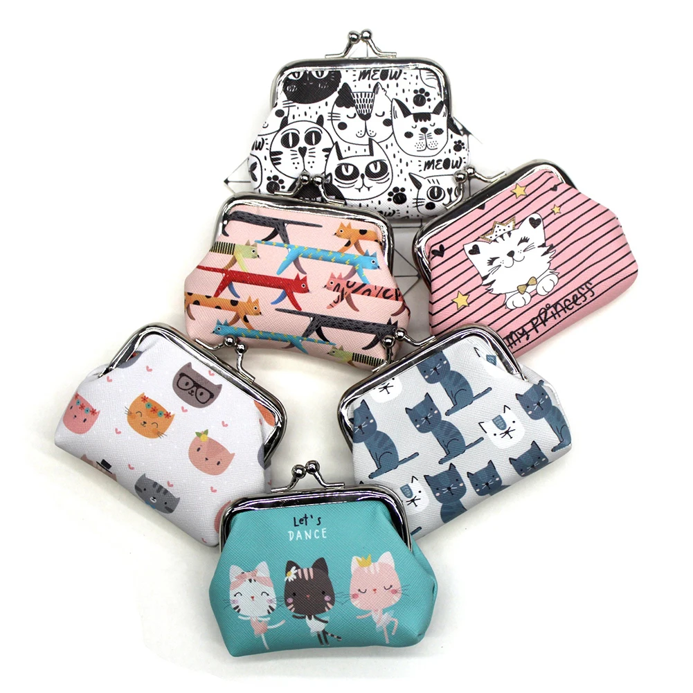 

Women Mini Wallets Coin Purses Kids Clutch Money Bags Female Pouch Hasp Change Purse Cute Girls Zero Wallet Carteir Cartoon Cat