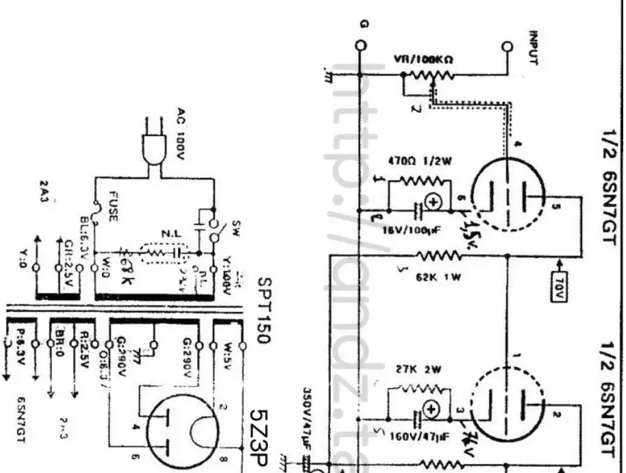 2A3 6N8P 6SN7 HIFI односторонний электронный ламповый усилитель мощности Z11
