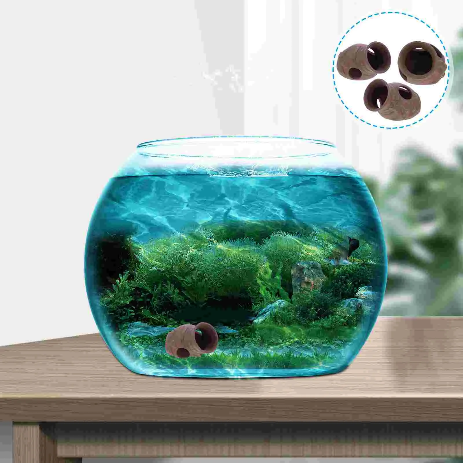 

Aquariumtank Vase Decor Cave Caves Habitatdecoration Hideaway Reptile Shapehides Broken Hideout Ornaments Accessories Stackable