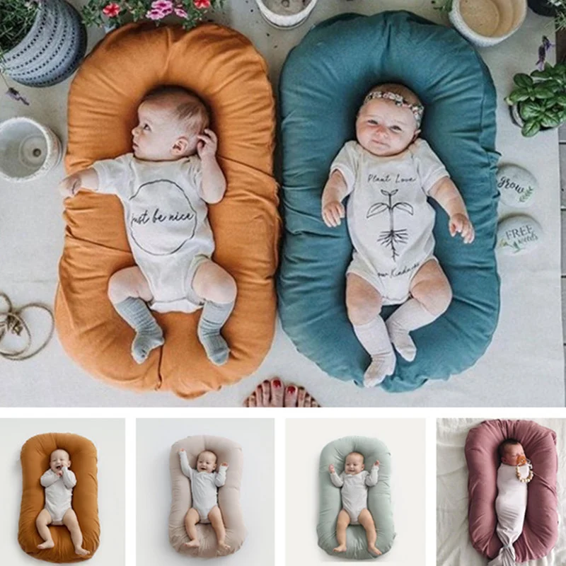 

New Baby Lounger & Infant Floor Seat Portable Baby Nest Bed For Girls Boys Organic Cotton Co Sleeper Bed Newborn Essentials