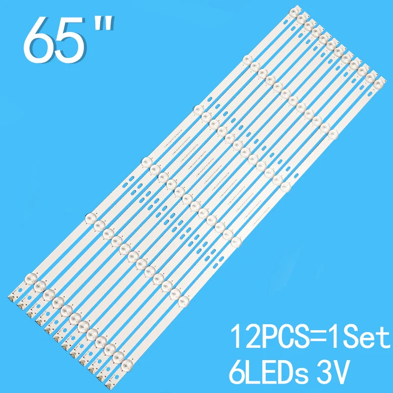 

12PCSLED подсветка для 65D3 6X1 2 TV HRS_SQY65D3_6X12_2W_MCPCB 12 мм _ V2 HV650QUB-F9A JL.D65061330-031DS-M_V02 RNSMU6540 RTU6