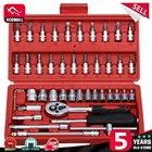 46 шт.компл. Набор комбинированных инструментов из углеродистой стали, гаечный ключ, партия головок, трещотка, патрон, гаечный ключ, отвертка, бытовой инструмент для ремонта автомобилей