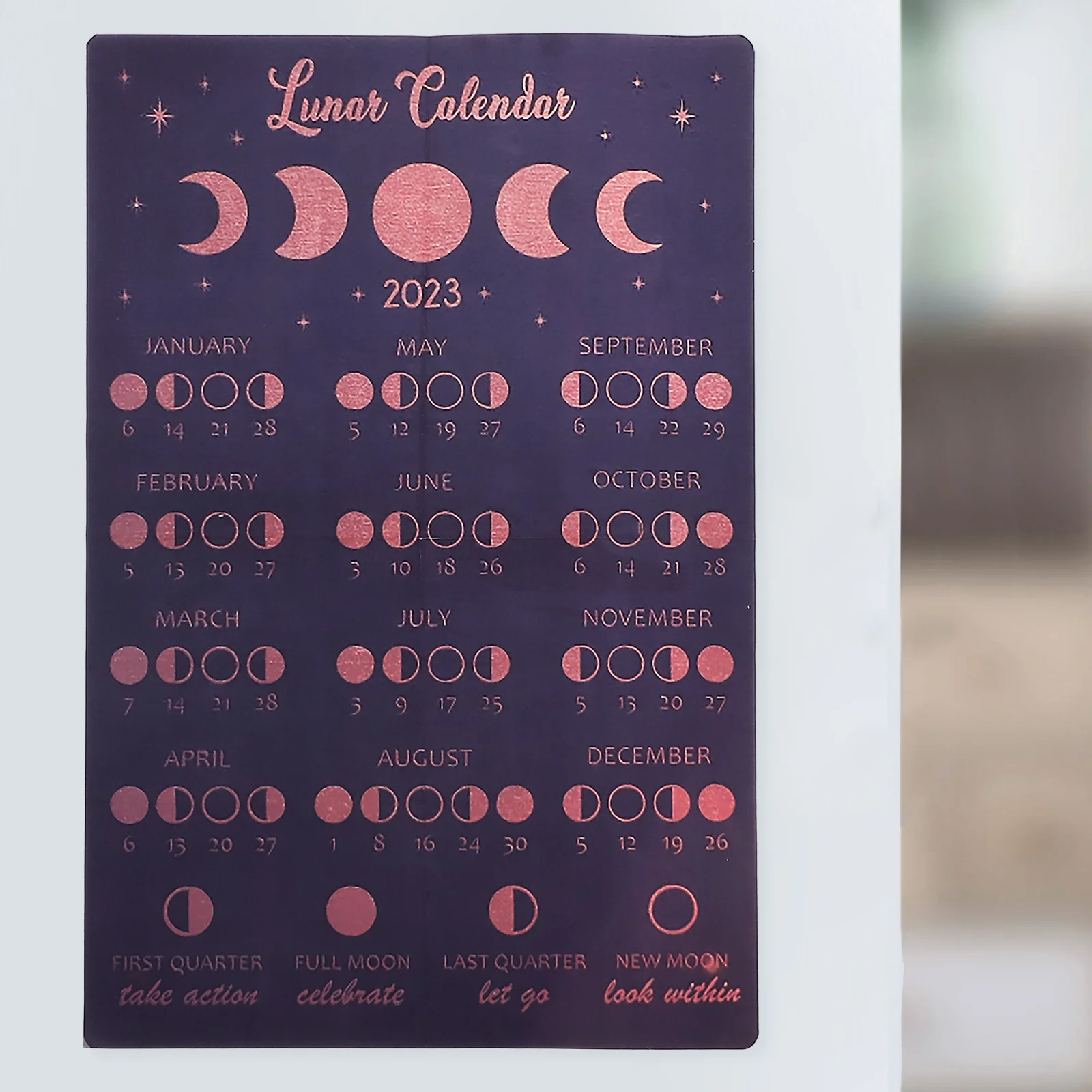

Настенный календарь Луна декоративный лунный Дом Офис фазы 2024 календари подвесной фон