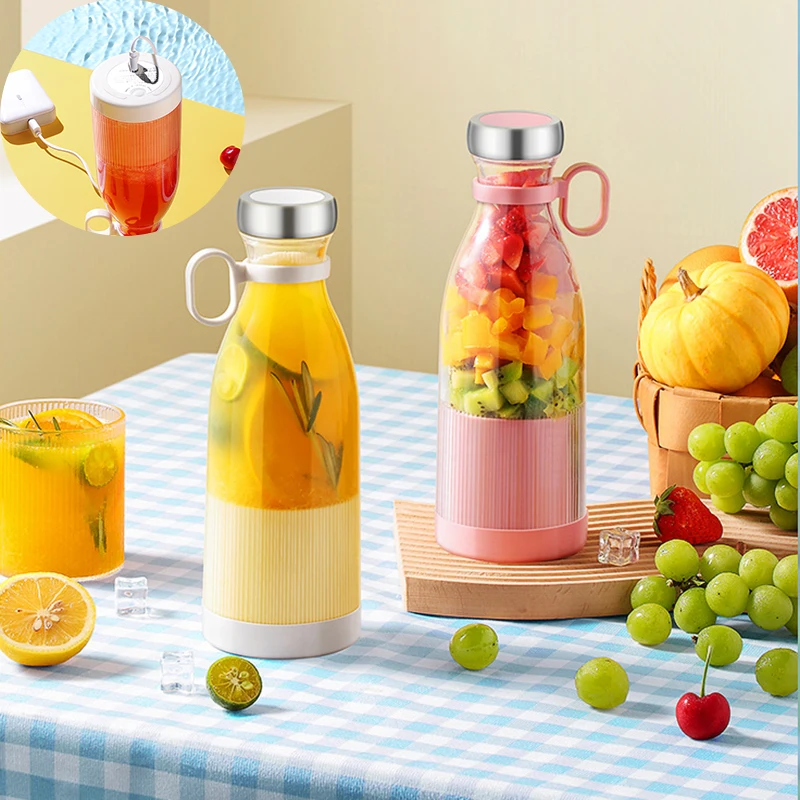 

Smoothie Blender Portable Electric Juicer Cup USB Charging Automatic Fruit Mixers Milkshake Orange Tourist Picnic Kitchen Tools