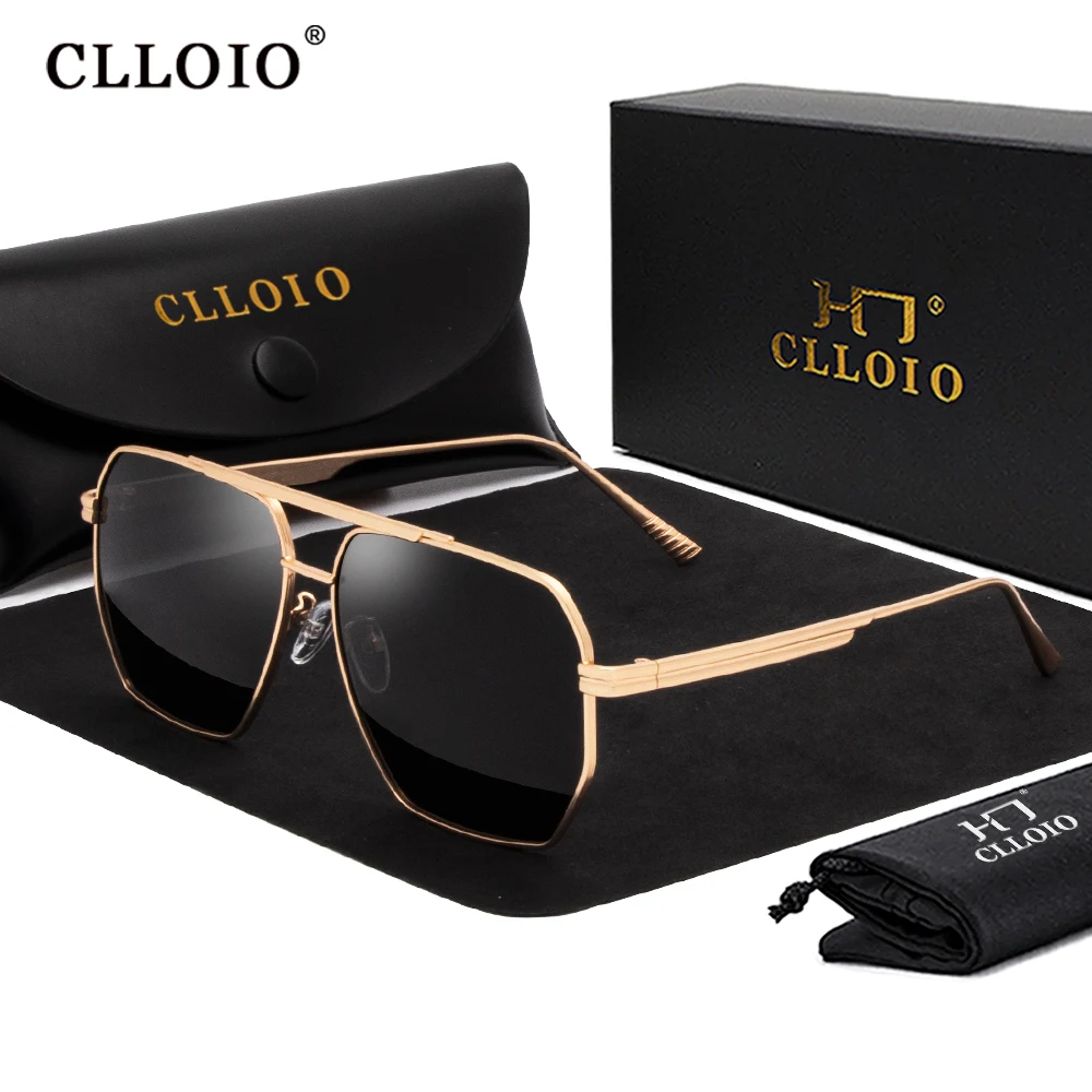 

CLLOIO New Square Polarized Sunglasses Men Fashion Women Driving Shade Glasses Luxury Brand Sun Glasses Anti-glare Oculos de sol