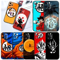dragon ball goku logo for apple iphone 13 12 mini 11 xs pro max x xr 8 7 6 plus se 2020 5 funda capa black soft phone case