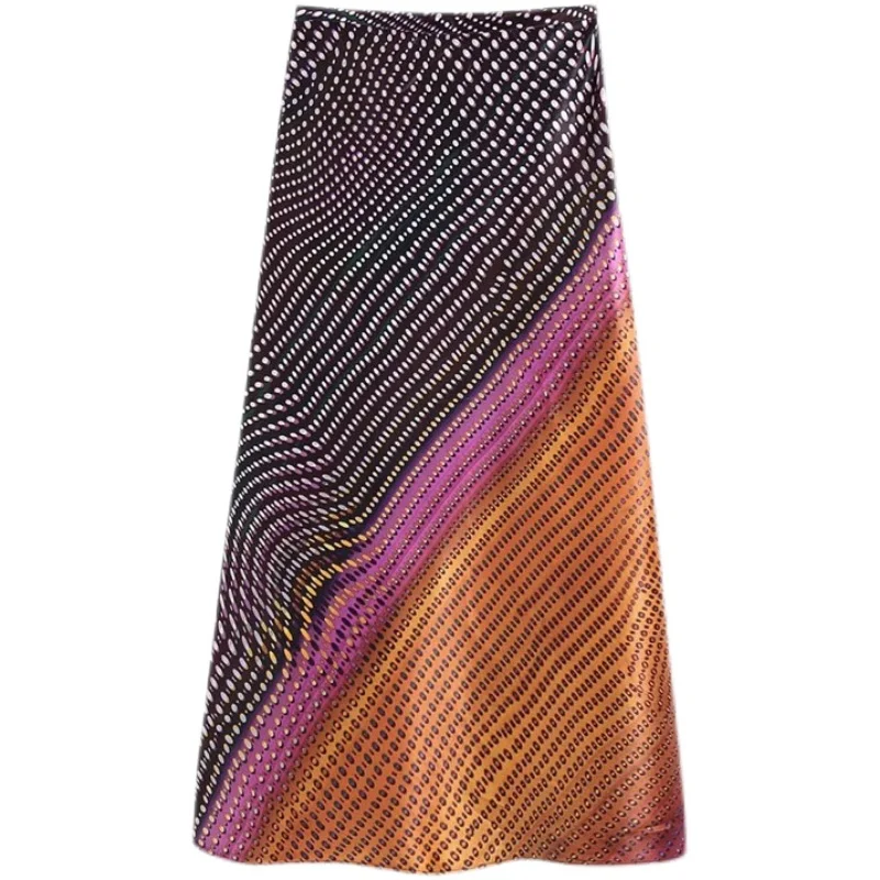 

Юбка в стиле OL для женщин, юбка с принтом в виде французских блогеров