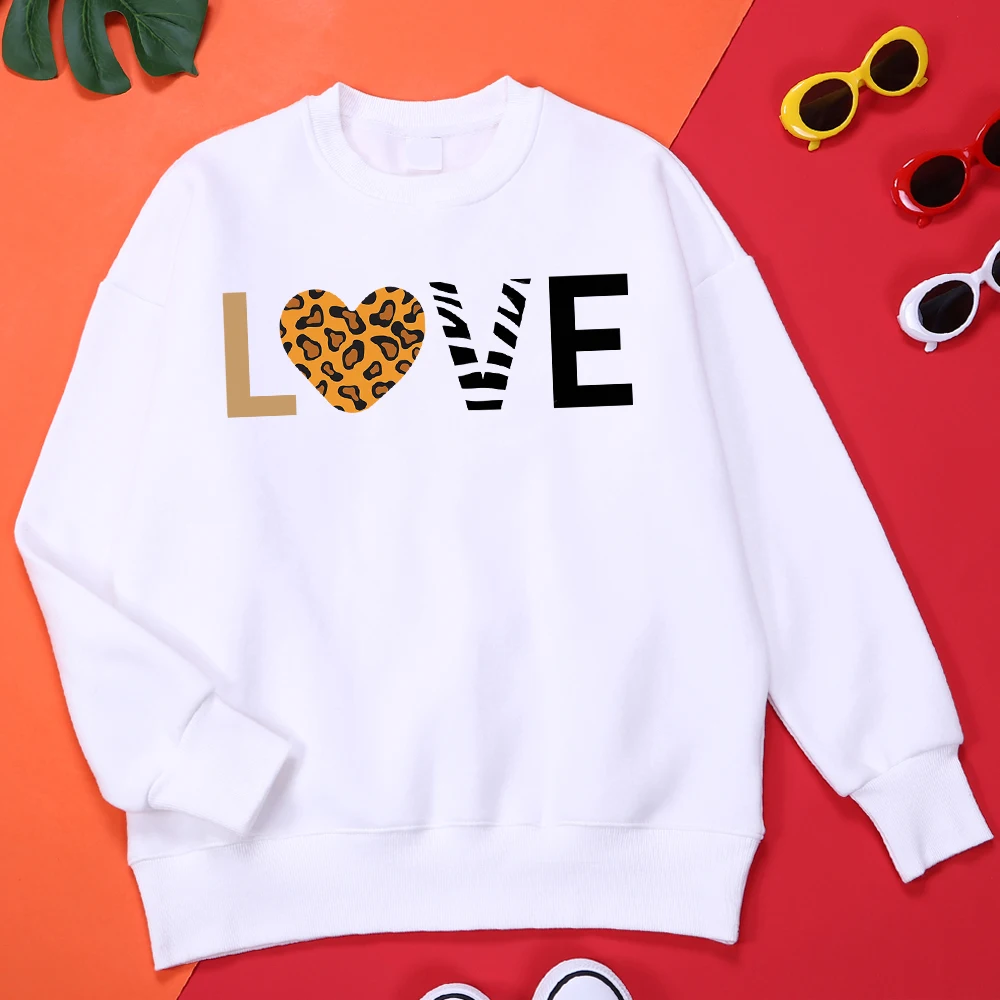

Creative Leopard Zebra Letter Love Men Hoodie Vintage Oversized Clothes Fashion Harajuku Tracksuit Comfortable All-Match Hoodies