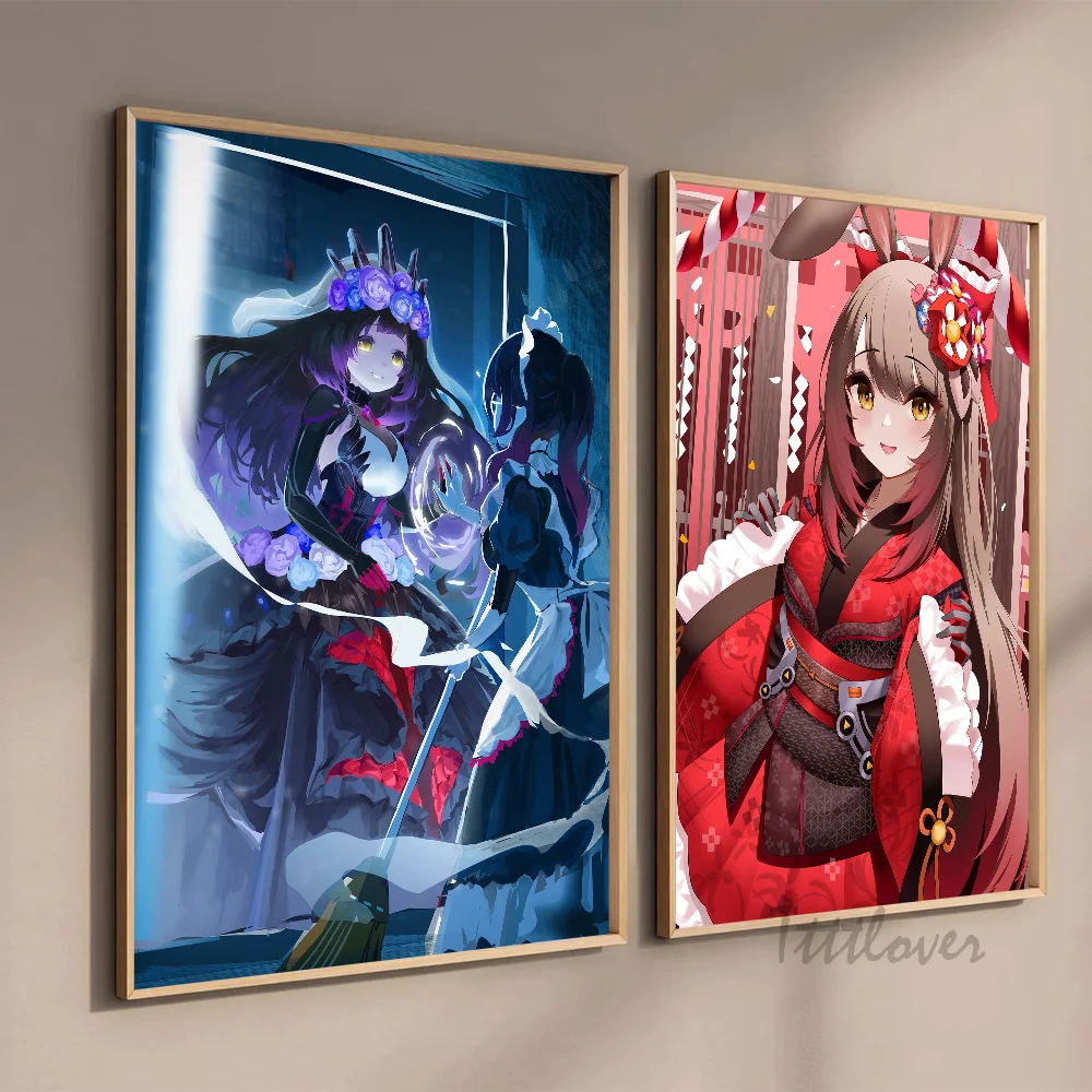 Аниме девушка Hololive Roboco плакаты наклейки декор для игровой комнаты подарки