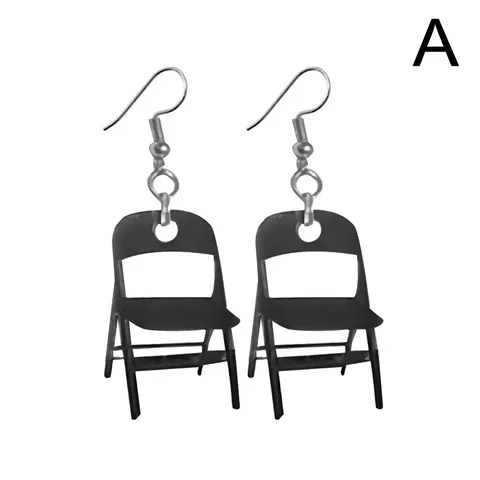 1 пара модных складных сережек на стул, модные серьги на цепочке для девочек, женские серьги, подарок Montgomery, солидарный Brawl O9t6