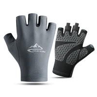 half finger cycling gloves anti slip anti sweat bicycle fingerless ice silk gloves breathable anti shock mtb bike sports gloves