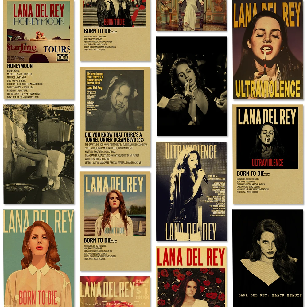 

Lana Del Rey Poster Aesthetic Music AlbumRapper Canvas Painting Room Wall Decor Posters Wall Decoration Painting