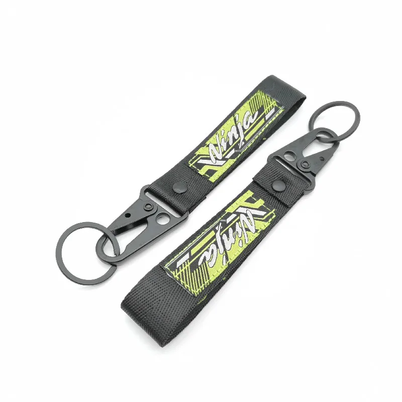 

1pcs Motorcycle Keychain Nylon Woven Label Key Ring Buckle Gift Race Refit For Kawasaki Ninja 300 400 1000 650r Jdm Accessories