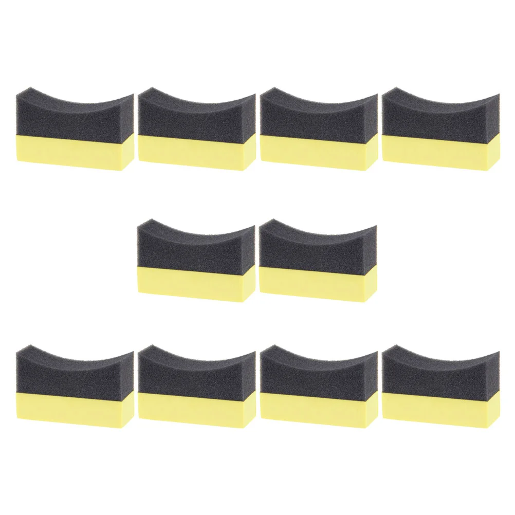 

10 Pcs Car Wash Sponge Beauty Tire Shine Applicator Dressing Pad Composite PE Wax Pads Supplies
