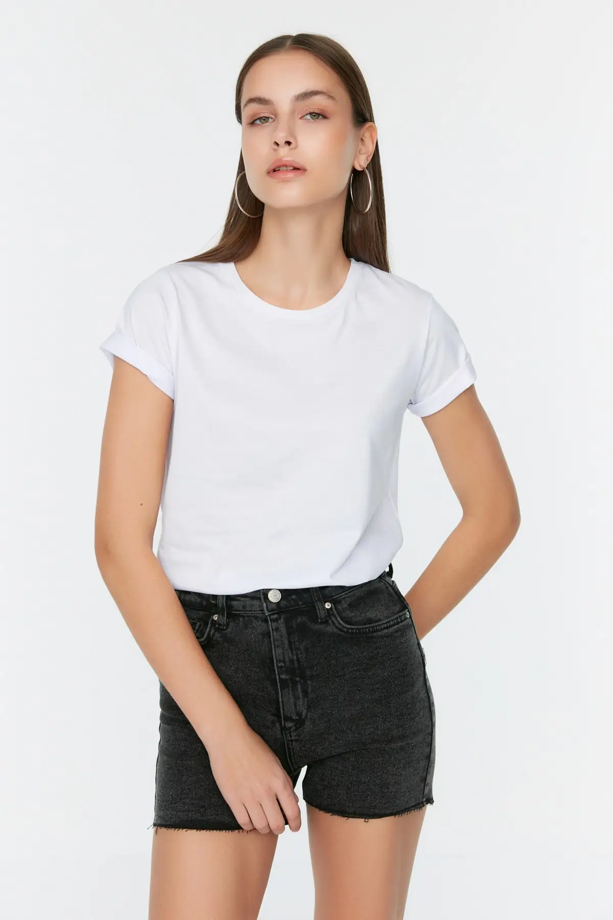 

Women's Shorts Black Denim New Summer Style Bermuda Basic Short Pants Streetwear Home Fashion Short Pants