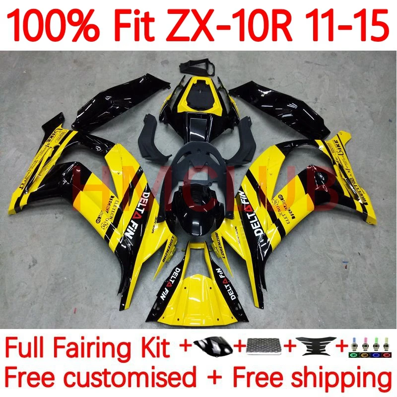

Injection Body For KAWASAKI NINJA ZX 10R 1000CC ZX10R 2011 2012 2013 2014 2015 ZX-10R 11 12 13 14 15 Fairing 24No.69 Yellow blk