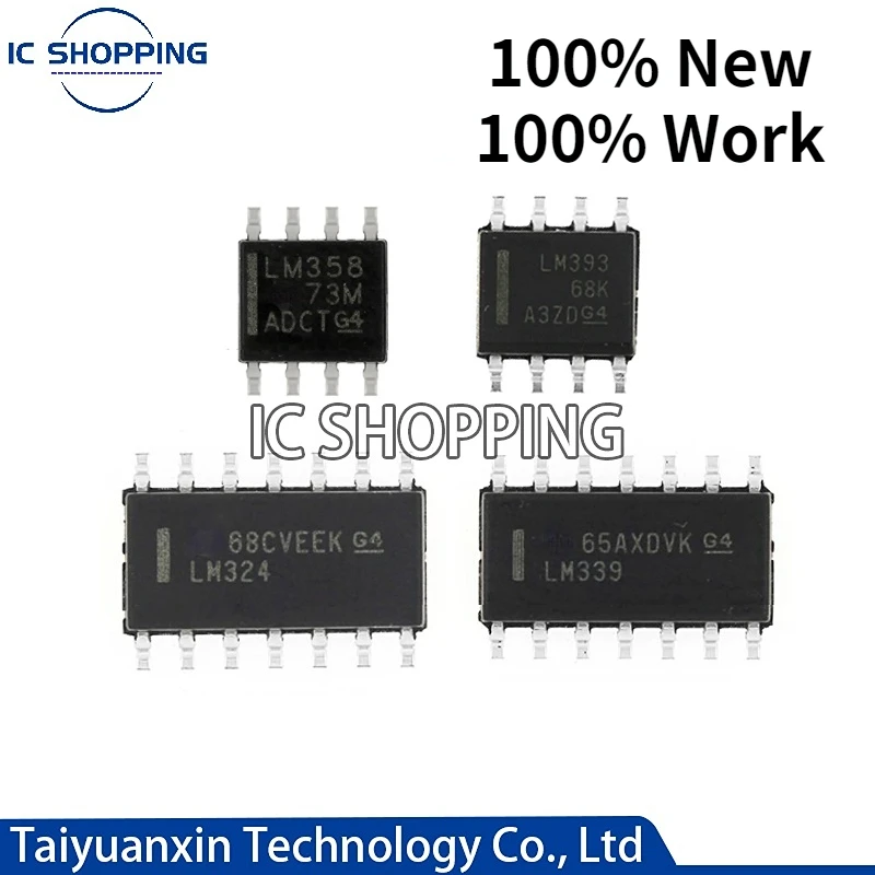 

10PCS~1000PCS NEW and Original LM224DR LM258DR LM358DR LM358DT LM393DR LM393DT LM324DR LM339 LM2903DR2G SOP SMD IC