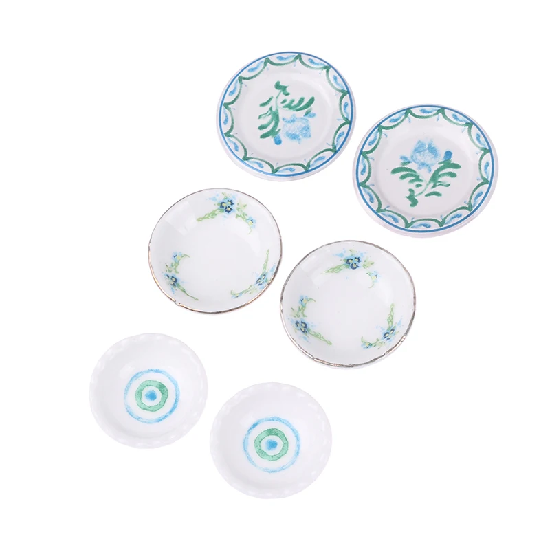 

Миниатюрная тарелка для кукольного домика, тарелка, миска, поднос, имитация кухонной посуды, модель кукольного домика, декоративные игрушечные аксессуары, 2 шт., 1:12