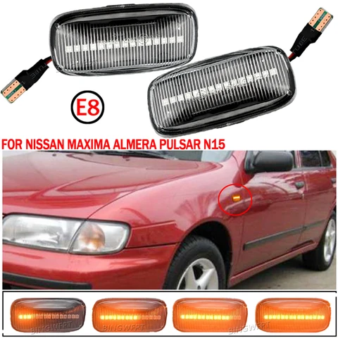 Для Nissan Maxima Skyline R34 Almera N15 N16 Pulsar Primera P11 P12, светодиодный боковой габаритный динамический указатель поворота