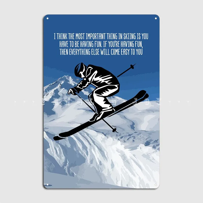 Горнолыжный зимний дневной металлический знак Настенный декор клубный домашний