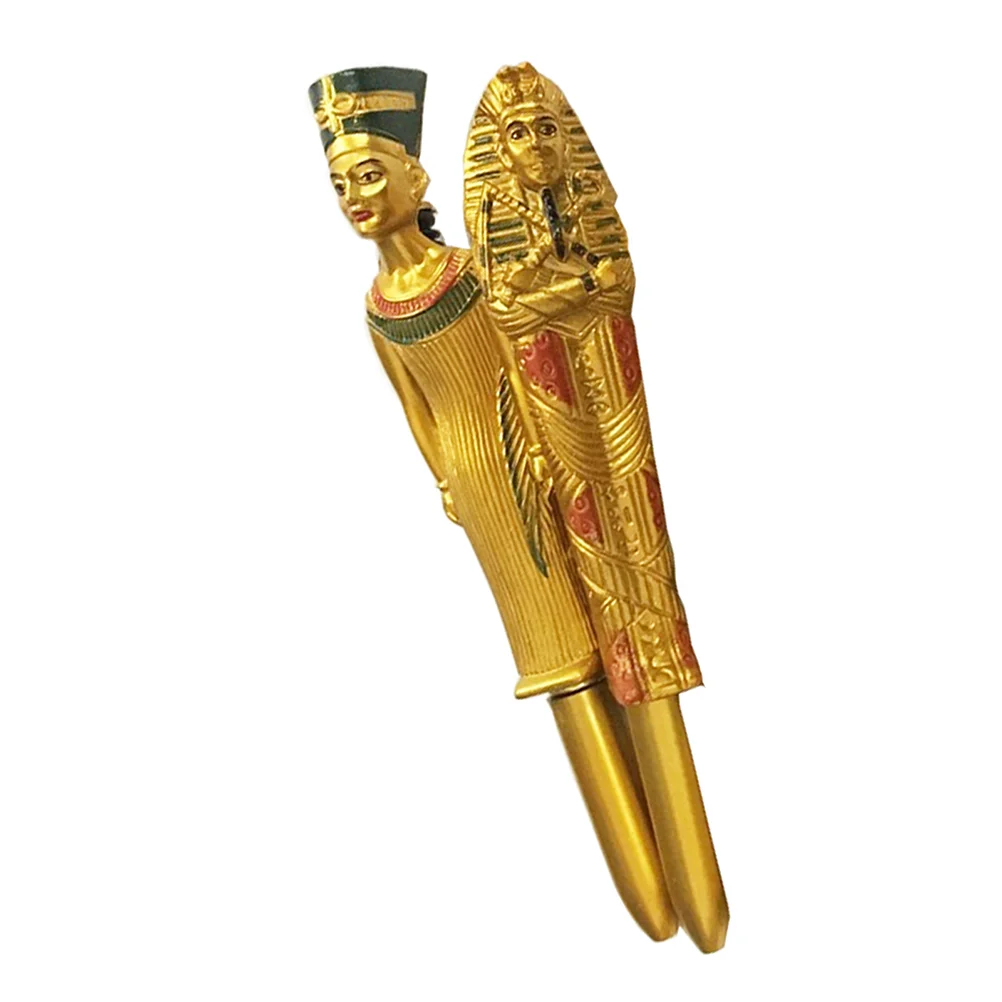 

2 Pcs Cross Fountain Pen Pharaoh Ballpoint Pens Craft Note Taking Egypt Retro Style Souvenir Student