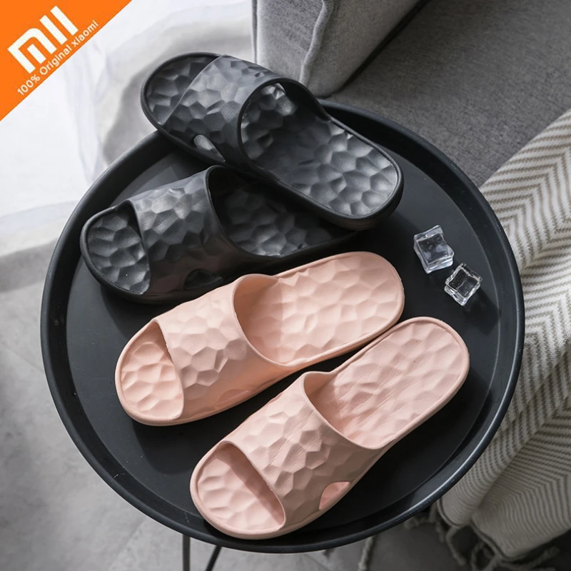 

Xiaomi Slippers Women Thick Platform Shoes Indoor Bathroom Slipper Soft EVA Anti-Slip Home Floor Slides Ladies Men Summer Shoes