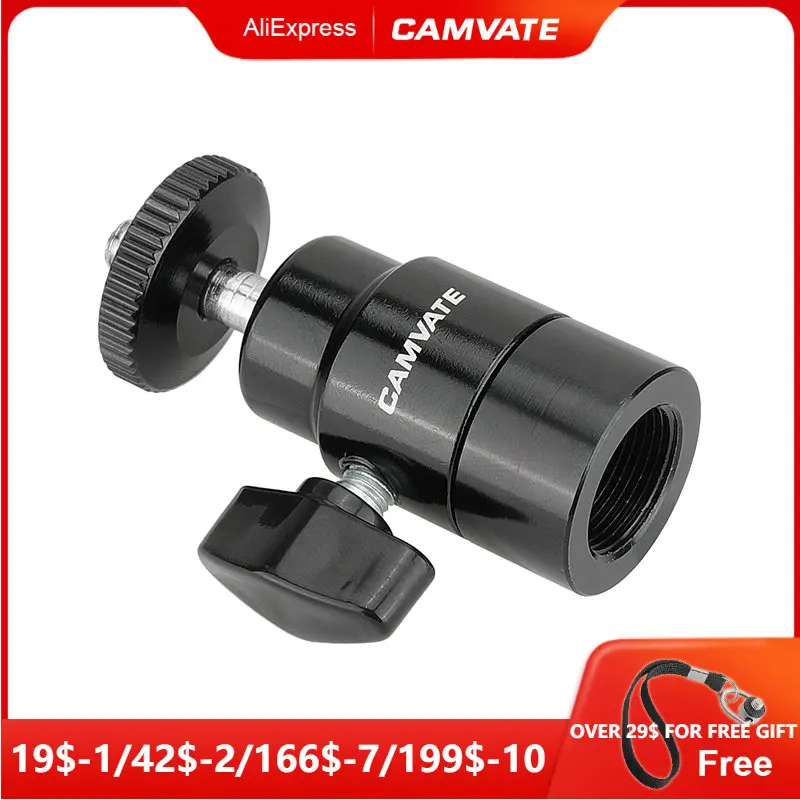 

CAMVATE Multi-purpose Adjustable Ball Head Support Holder With 1/4"-20 Thumbscrew Mount & 5/8"-27 Thread Hole