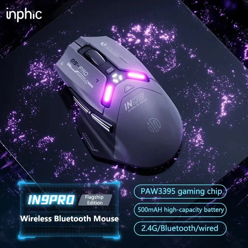 Bluetooth-мышь Inphic IN9 PRO перезаряжаемая беспроводная игровая мышь 2 4G 26000 точек на дюйм