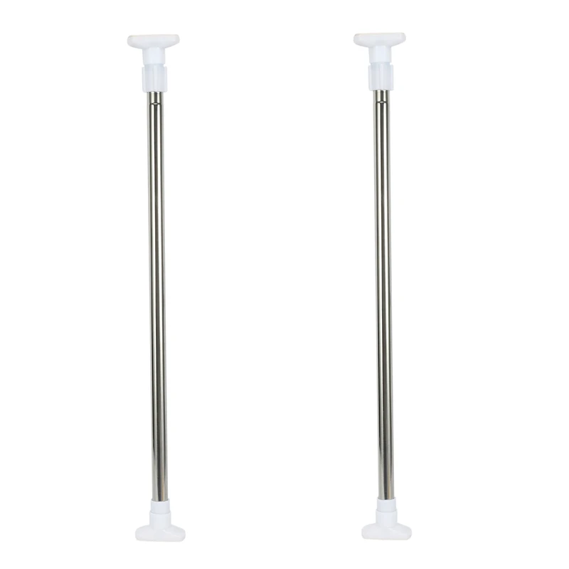 

2X Stainless Steel Telescopic Rod Clothes Dryer Tension Rod Bathroom Rail Can Be Used for 19.69-27.56In Space