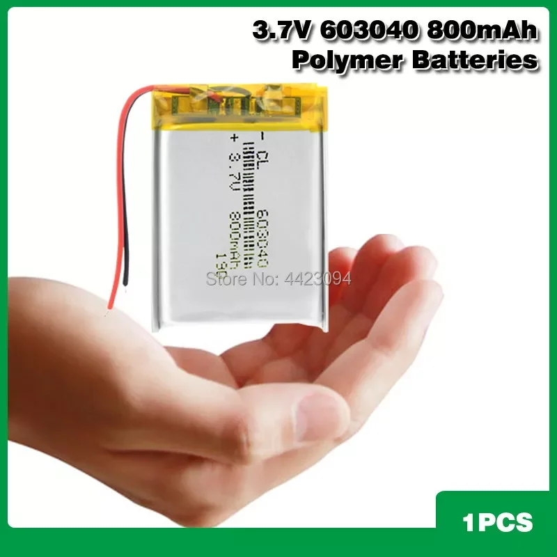 

3.7v 800mah battery 603040 lithium ion li-polymer battery For PAD DVD E-book bluetooth headset Rechargeable battery accumulator