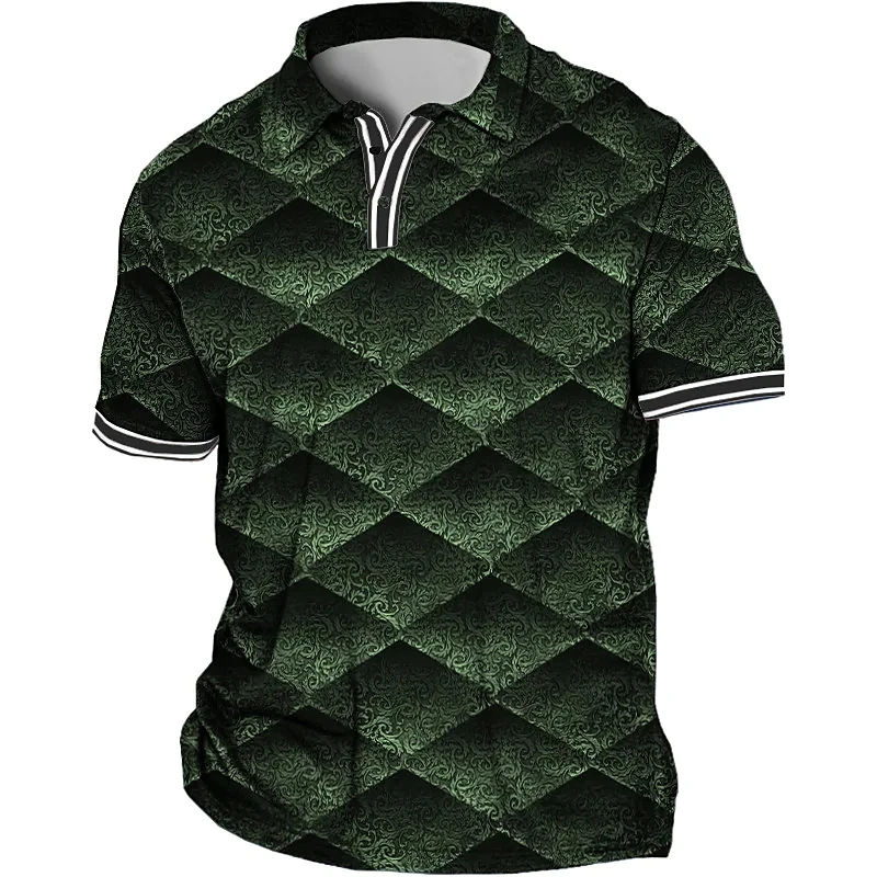 

Men's Plus Size Polo Shirt Big and Tall Plaid Turndown Short Sleeve Summer Sports Fashion Streetwear Designer Outdoor Street Top