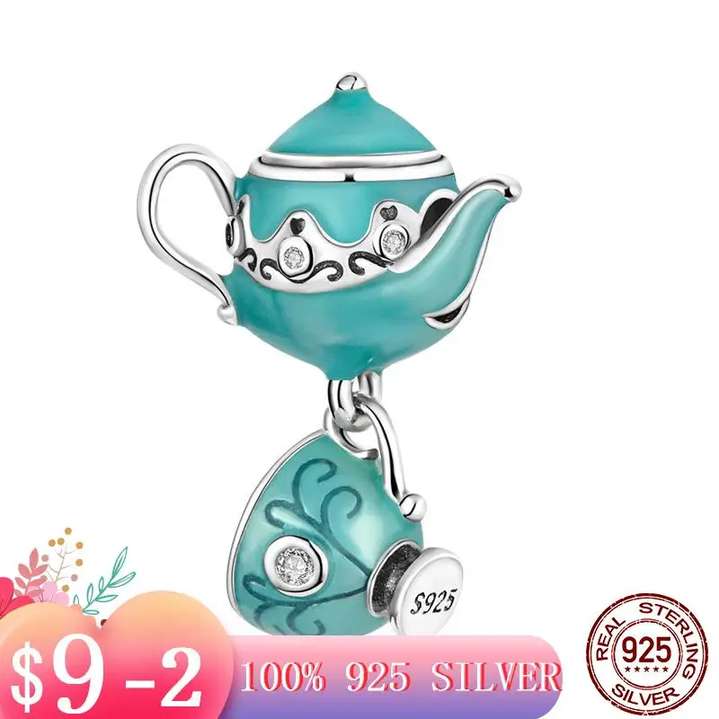 

Independent Design 925 Sterling Silver Teacup teapot Charm Fit Original Pandora Bracelet Making Fashion DIY Jewelry For Women
