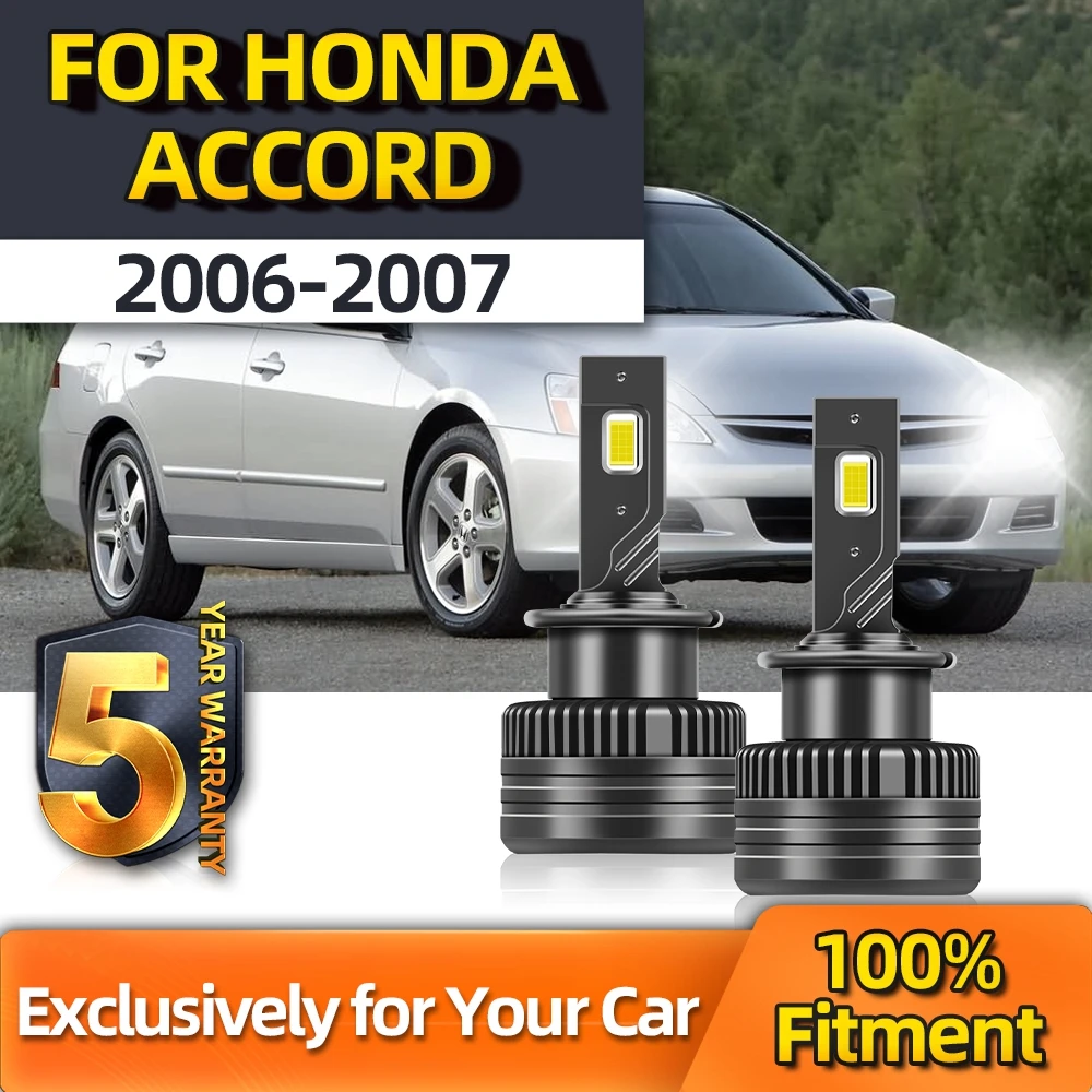 

TEENRAM 2X 6000K White Turbocharged LED Bulbs D2R Replacement Original HID 110W 30000LM Car Light For Honda Accord 2006 2007