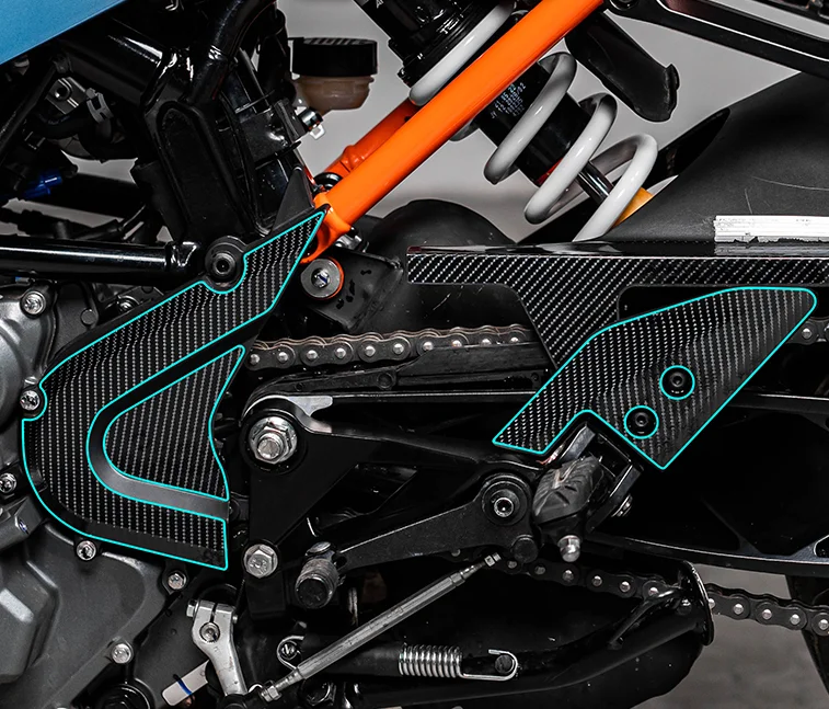 Для KTM RC390 2022 мотоциклетная Нескользящая подушка для топливного бака боковая