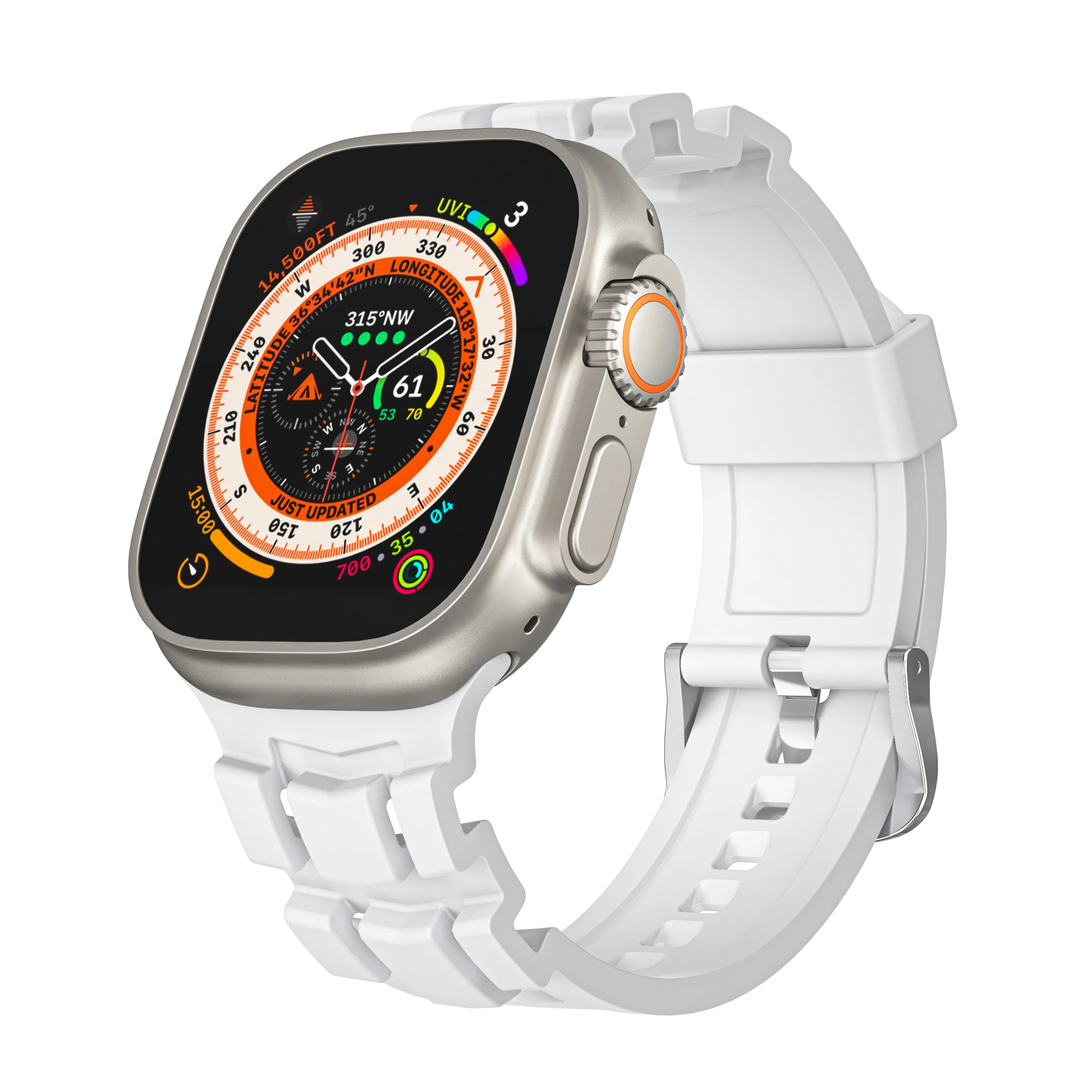 

Sports Watchband for Apple Watch Uitra Band iWatch Series SE 8-1 Silicone Strap for Apple Watch Band 44mm 45mm 42 41 38mm 40mm