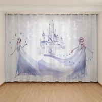 disney frozen 2 elsa and anna kids room window curtains drapes set birthday gift olaf shading curtain for girls bedroom decor