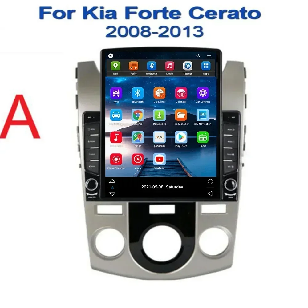 Автомобильный радиоприемник Tesla с вертикальным экраном для KIA Forte Cerato 2008-2035